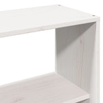 ZNTS Bookcase Bed without Mattress White 150x200 cm King Size Solid Wood 3323804