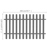 42821 Picket Fence WPC 200x120 cm