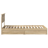 Storage Bed with Drawer Sonoma Oak 90 x 190 cm Engineered Wood 3410842