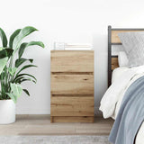 Bedside Cabinet with 3 Drawers Artisan Oak 39x35x65 cm 861353
