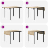 Extendable Dining Table 120 x 81.5 x 75 cm Engineered Wood 8006116