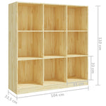 Book Cabinet/Room Divider 104x33.5x110 cm Solid Pinewood 809972