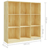 Book Cabinet/Room Divider 104x33.5x110 cm Solid Pinewood 809972