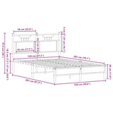 Bed Frame without Mattress Sonoma Oak 120x200 cm Engineered Wood 4106942