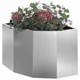 Corner Planter Silver 45 x 45 x 35 cm Galvanised steel 883652