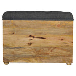 Black Tweed 1 Drawer Bench IN014