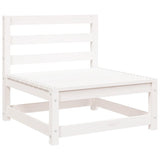 Garden Sofa 2-Seater White Solid Wood Pine 837943