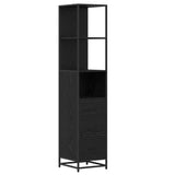 Bathroom Furniture Set 4 pcs Black Oak Engineered Wood 3402377