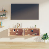 Wall Cabinets 2 pcs 60x30x30 cm Solid Wood Pine 818366