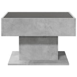 ZNTS Coffee Table with LED Concrete Grey 70x50x45 cm Engineered Wood 847535