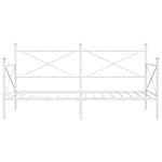 Day Bed without Mattress White 100x190 cm Steel 4104683