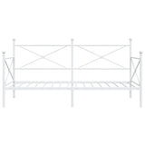 Day Bed without Mattress White 100x190 cm Steel 4104683
