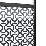 Glass Door Fretwork Black 76 x 2 x 205 cm Aluminium 42012457