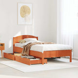 Bed Frame without Mattress Wax Brown 75x190 cm Small Single Solid Wood Pine 3301853