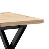 Coffee Table X-Frame 80x50x40.5 cm Solid Wood Pine and Steel 3282750