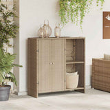 Storage Cabinet with Shelf Beige 100 x 36 x 102 cm Rattan 4103824