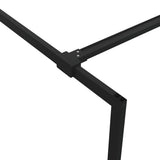 Walk-in Shower Wall Black 115x195 cm Half Frosted ESG Glass 152108