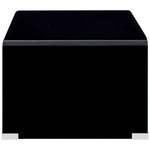 ZNTS Coffee Table Black 98x45x31 cm Tempered Glass 284729