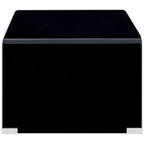 ZNTS Coffee Table Black 98x45x31 cm Tempered Glass 284729