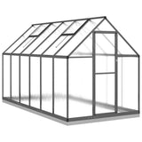 Greenhouse with Base Frame Anthracite 334x169x202 cm Aluminium 3266331