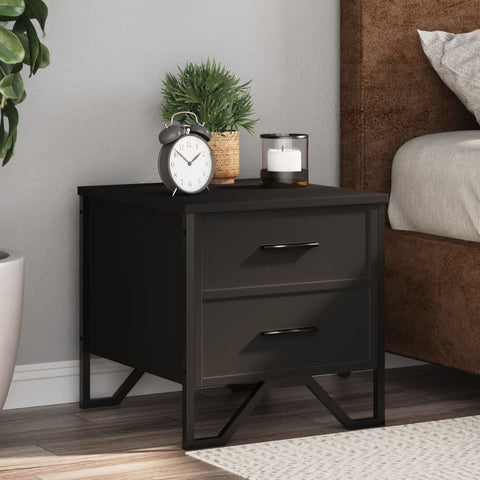 ZNTS Bedside Cabinets 2 pcs Black 40x41x40 cm Engineered Wood 848505