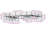 Outdoor Sofa Set 10 pcs White Solid Acacia Wood 3388263
