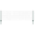 Fence with Posts Green 0.8 x 25 m Steel 3336011