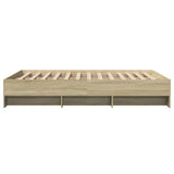 Bed Frame Sonoma Oak Engineered wood, Plywood Double Bed Frame 3295690
