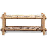 242490 2-Tier Bamboo Shoe Rack