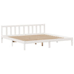 ZNTS Bookcase Bed without Mattress White 180x200 cm Super King Solid Wood Pine 3321711