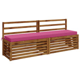 2-Piece Bench Cushions SOEST 2 pcs 100% Polyester Pink 950057