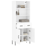 Highboard White 69.5x34x180 cm Engineered Wood 3200521