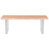 Basin Shelf Wall Mounted Steel and Solid Wood Oak 3302606