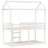 Bunk Bed without Mattress White 90x200 cm Solid Wood Pine 3282117