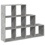 Room Divider Bookcase 3-Tier Concrete Grey 137.5x29x103.5 cm Engineered Wood 857979