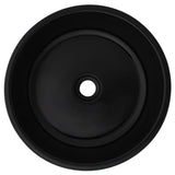 Basin Ceramic Round Black 42x12 cm 142736