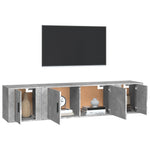 3 Piece TV Cabinet Set Concrete Grey Engineered Wood 3188418