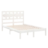 Bed Frame without Mattress White 120x200 cm Solid Wood 3105661