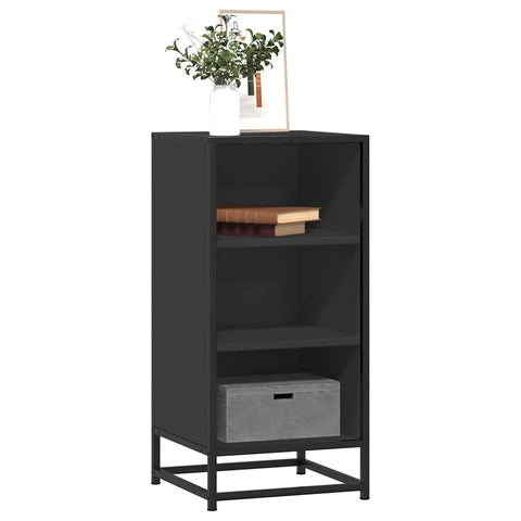 ZNTS Sideboard Black 35.5x35x76 cm Engineered Wood and Metal 848949