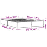 Bed Frame without Mattress Sonoma Oak 140x200 cm 3279843