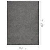 Outdoor Flatweave Rug 200x280 cm Grey 340777