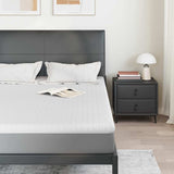 Mattress Topper White 140 x 200 x 6 cm Jaquard Fabric 4106194