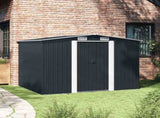 Garden Storage Shed Anthracite Steel 257x205x178 cm 47030