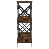 Console Table Smoked Oak 100x28x80.5 cm Engineered Wood 835421