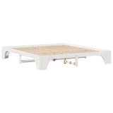 Bed Frame White 180 x 200 cm Solid Pine Wood 872936