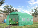 Polytunnel Greenhouse with Windows and Door, Walk in Greenhouse for Garden, Backyard T3398P310873