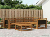 Outdoor Sofa Set 5 pcs Natural Solid Acacia Wood 3385180