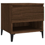 ZNTS Side Table Brown Oak 50x46x50 cm Engineered Wood 819562