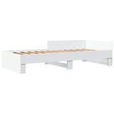 Bed Frame with Headboard White 80 x 200 cm Engineered Wood 8009035