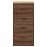 Garage Storage Cabinet Brown Oak 40x51x85 cm Solid Wood Pine 860595